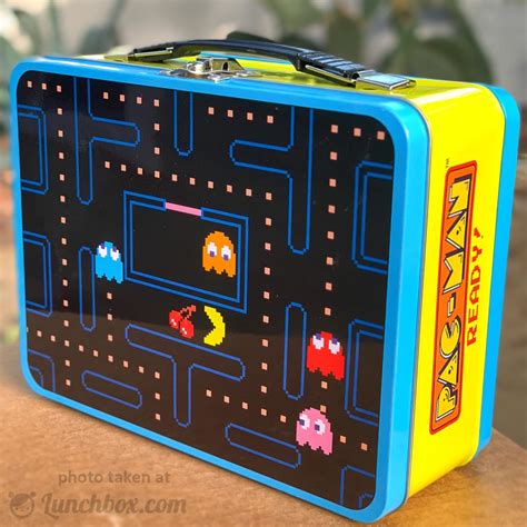 vintage pac man metal lunch box|pac man fever lunchbox.